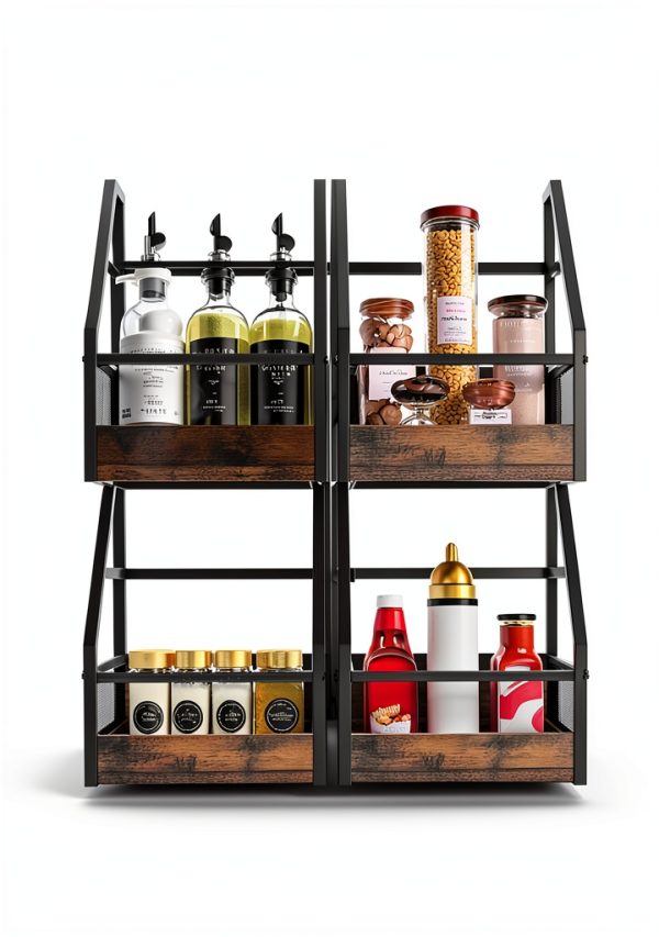 OEERDER Industrial Wall Shelf Hangable Stackable Storage-6