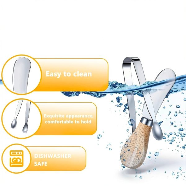 Sieral Sugar Tongs Stainless Steel Wood Handle Serving-3