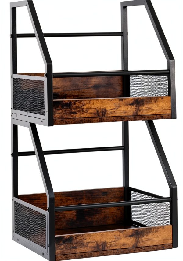 OEERDER Industrial Wall Shelf Hangable Stackable Storage-7