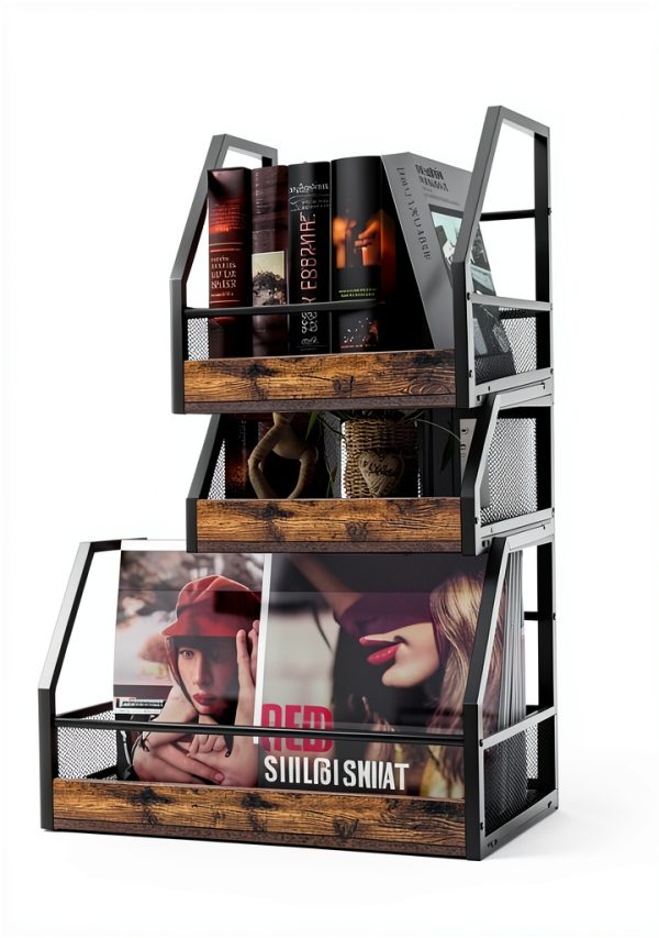 OEERDER Industrial Wall Shelf Hangable Stackable Storage-3