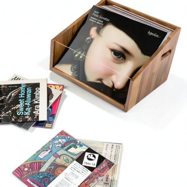 GRETJOB Vinyl Record Storage Box Acrylic Portable-7