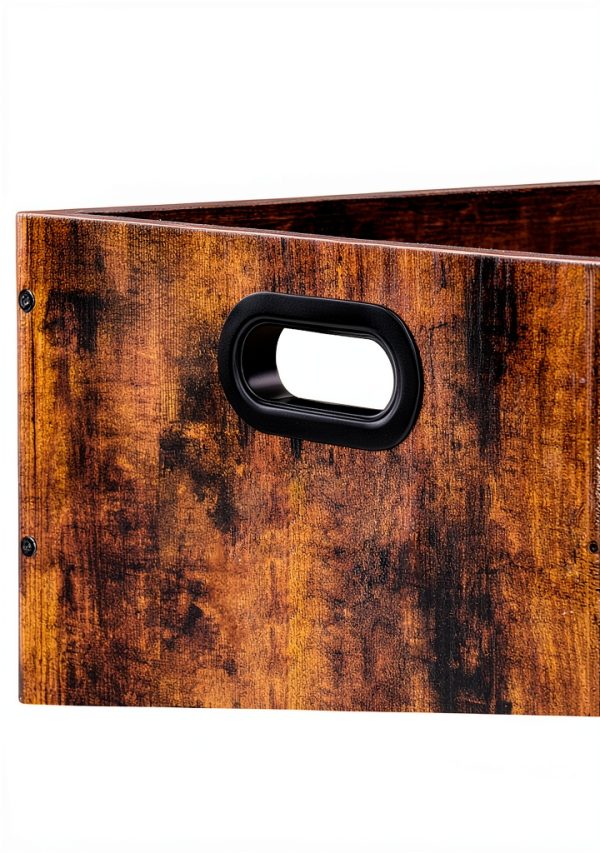 CHOEZON Vinyl Record Storage Crate Textured Design-5