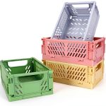 NASHRIO Plastic Storage Baskets 4 Pack Foldable-0