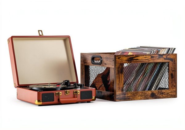 Vinyl Record Crate 3IngSeagulls Classic Wood-5
