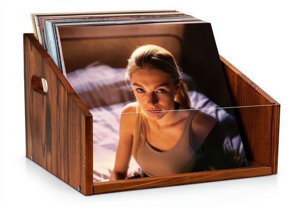 GRETJOB Vinyl Record Storage Box Acrylic Portable-0