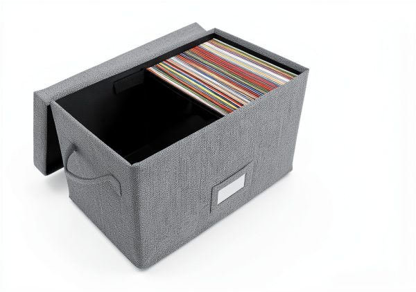 Woodoulogy Vinyl Record Box Linen Modern Design-4
