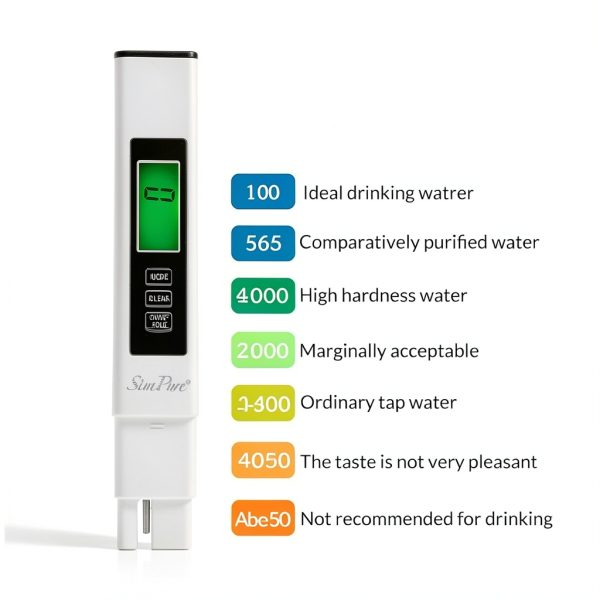 SimPure TDS Meter BTDS03 4-in-1 Water Tester with LCD-6