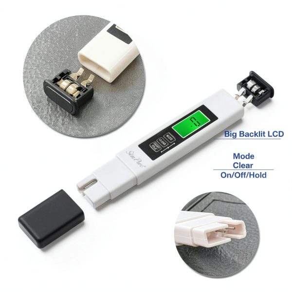 SimPure TDS Meter BTDS03 4-in-1 Water Tester with LCD-2
